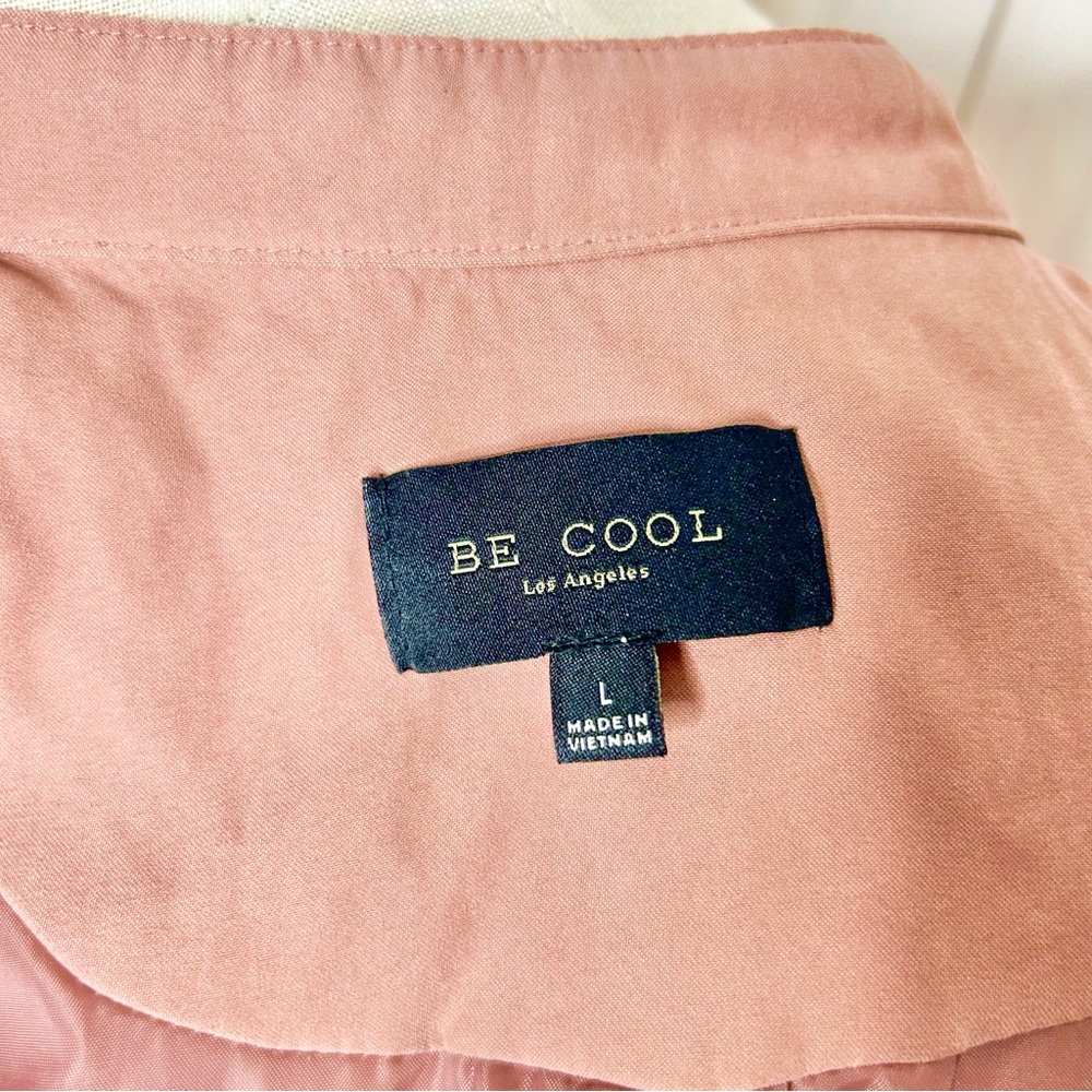 BE COOL lightweight moto jacket, blush/ dusty rose, asymmetrical zip, 31158-17 - Picture 5 of 6